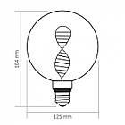 LED лампа VIDEX Filament VL-DNA-G125-A 3.5W E27 1800K Amber, фото 3