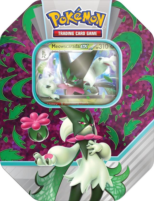 Карти колекціонера Pokémon: Paldea Partners Tin Meowscarada Ex  набір карток покемон 210-85297