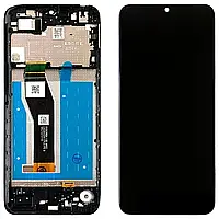 Дисплей для Motorola Moto E13 (XT2345) із сенсором чорний + рамка оригінал (Китай)