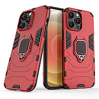 Чохол Iron Ring для Iphone 15 Pro Max протиударний бампер із підставкою Red