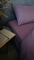 Комплект постільної білизни страйп-сатин в дитяче ліжечко  виноградний
