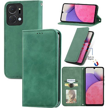 Чохол-книжка Skin Feel Leather Wallet для Honor X7a Green