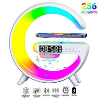 Light Sound Machine G63, RGB ночник, часы, беспроводная зарядка, Bluetooth колонка