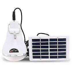 Ліхтар-лампа 10W із сонячною панеллю EP-020 / Аварійна лампа-ліхтар / Акумуляторний світильник для кемпінгу