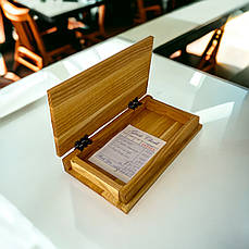 Шкатулка для рахунків та чеків чекбук планшет для офіціанта чекниця з Ясеню для кафе и ресторана Lasco