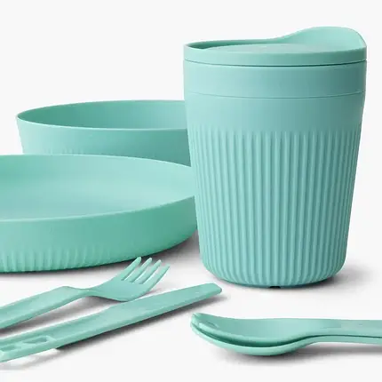 Набір туристичного посуду Sea To Summit Passage Dinnerware Set 1P, 7 Piece (Aqua Sea), фото 2