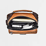 Чоловіча сумка через плече Weixier Барсетка Чоловіча сумка для документів Чорна, фото 8