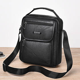 Чоловіча сумка через плече Weixier Барсетка Чоловіча сумка для документів Чорна
