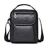 Чоловіча сумка через плече Weixier Барсетка Чоловіча сумка для документів Чорна, фото 2