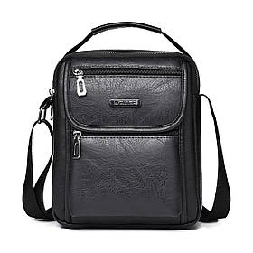 Чоловіча сумка через плече Weixier Барсетка Чоловіча сумка для документів Чорна