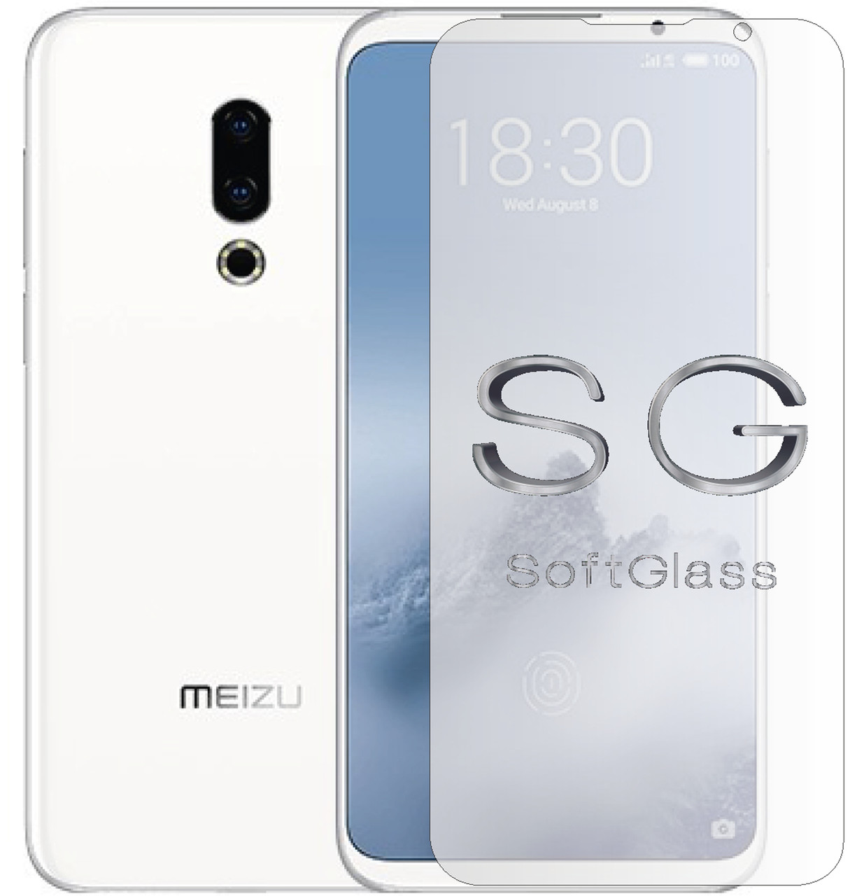 М'яке скло для Meizu 16th на екран поліуретанове SoftGlass