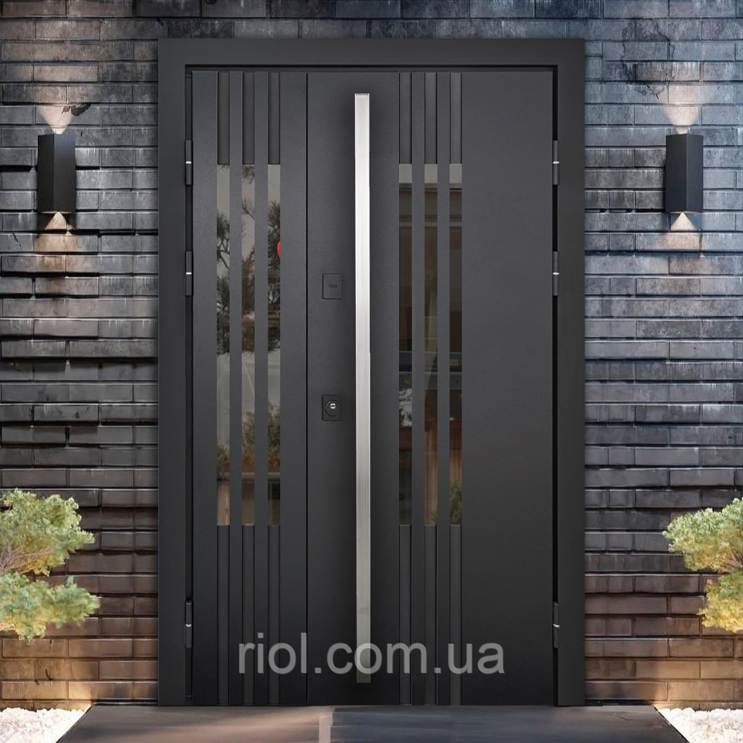 Вхідні двері Revolution з терморозривом та довгою ручкою з нержавіючої сталі Замки Mottura, фото 1