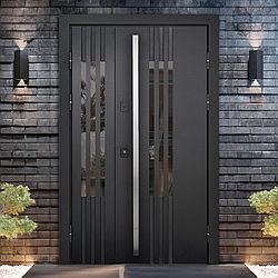 Вхідні двері Revolution з терморозривом та довгою ручкою з нержавіючої сталі Замки Mottura