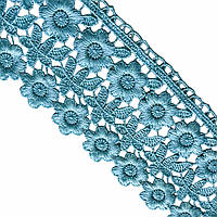 Мереживо макраме 7,5 см колір - блакитний