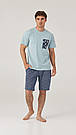 Чоловіча піжама з шортами та футболкою ТРИКОТАЖНА ELLEN SURF, фото 2