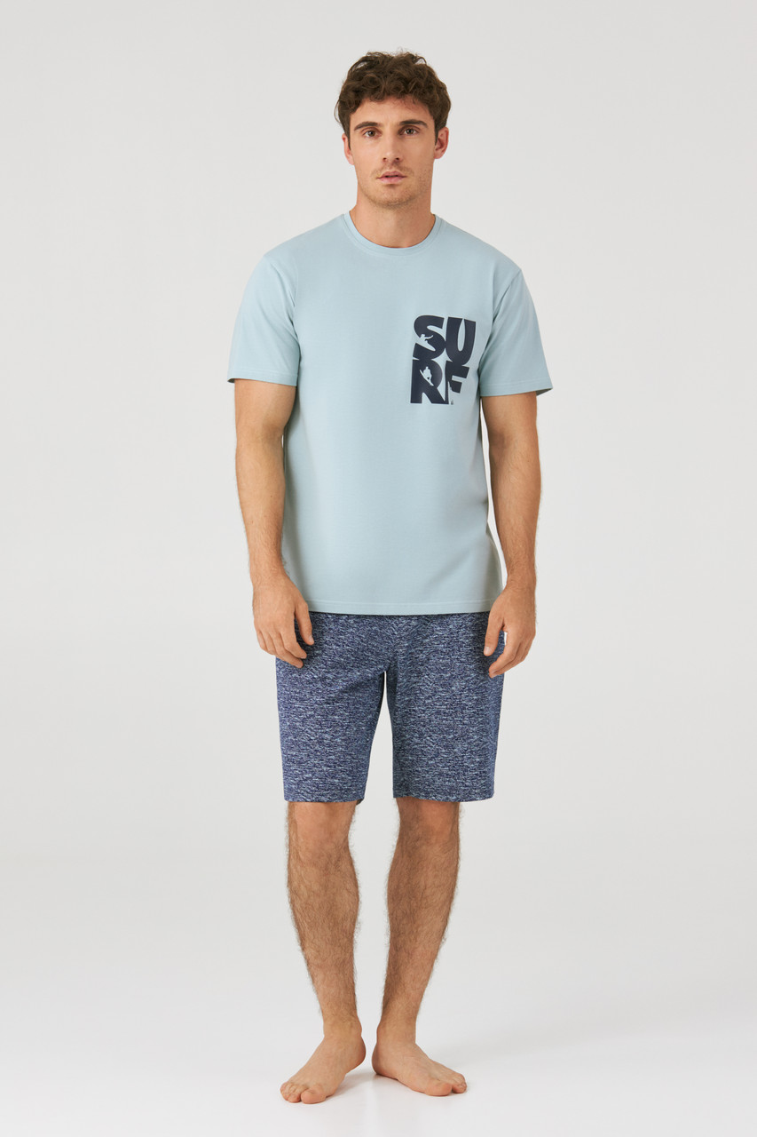 Чоловіча піжама з шортами та футболкою ТРИКОТАЖНА ELLEN SURF, фото 1