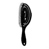 Щітка масажний гребінець для волосся SaMi спіраль скелетна овальна продувна (чорна)