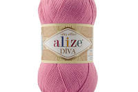 Пряжа Alize Diva (ализе дива) (летняя пряжа для вязания)- 178 розовый