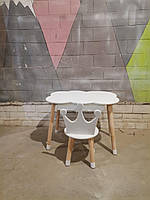 Детский столик облако и стульчик Корона Белый МДФ
