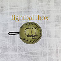 Fightball box тренажер для боксу на реакцію бойовий м яч на гумці італійська шкіра файтбол fight ball