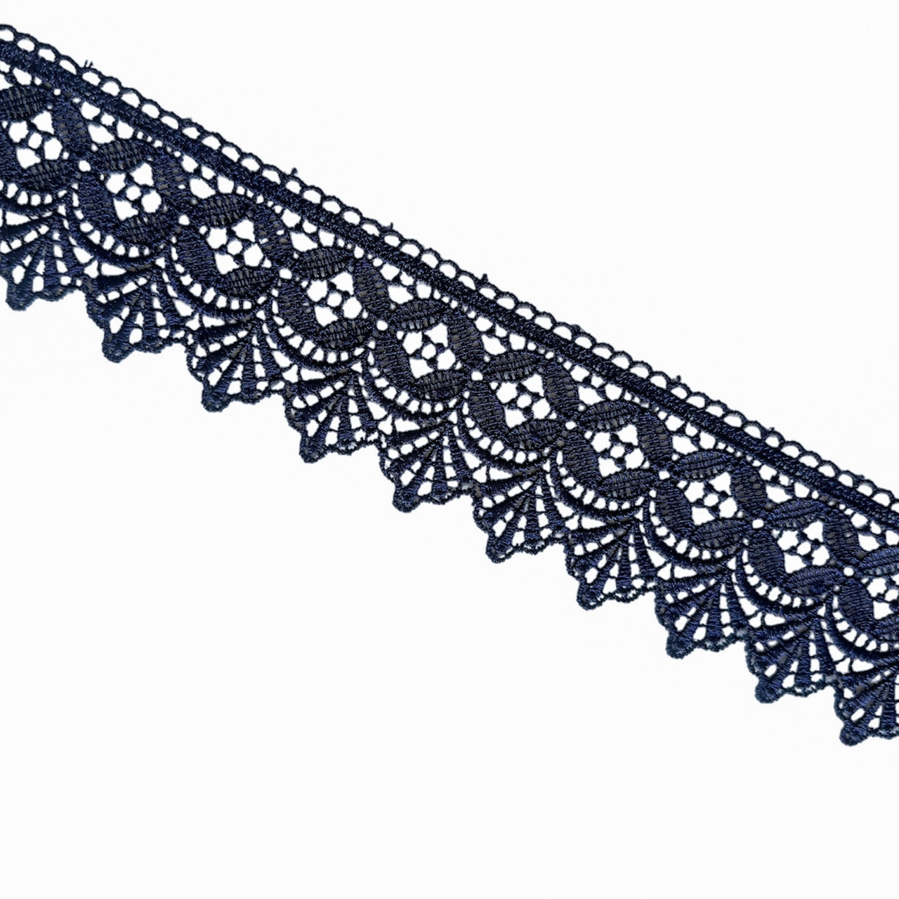 Мереживо макраме 6,0 см колір - темно-синій, фото 1