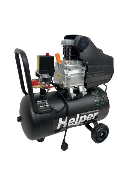 Пневмокомпресор з ресивером 24 л масляний Helper HC-24 1,8 кВт, 210 л/хв