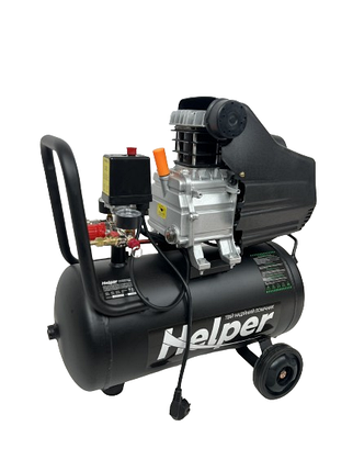 Пневмокомпресор з ресивером 24 л масляний Helper HC-24 1,8 кВт, 210 л/хв, фото 1