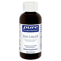 Iron liquid 4.1 fl.oz. Мікронізована водорозчинна форма заліза, 120мл, строк до 02/2026