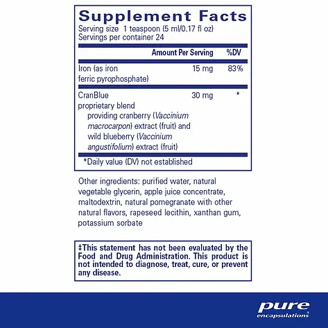 Iron liquid 4.1 fl.oz. Мікронізована водорозчинна форма заліза, 120мл, строк до 12/2026, фото 2