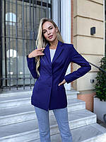Женский пиджак классический, тёмно-синего цвета 25087 KIT 42