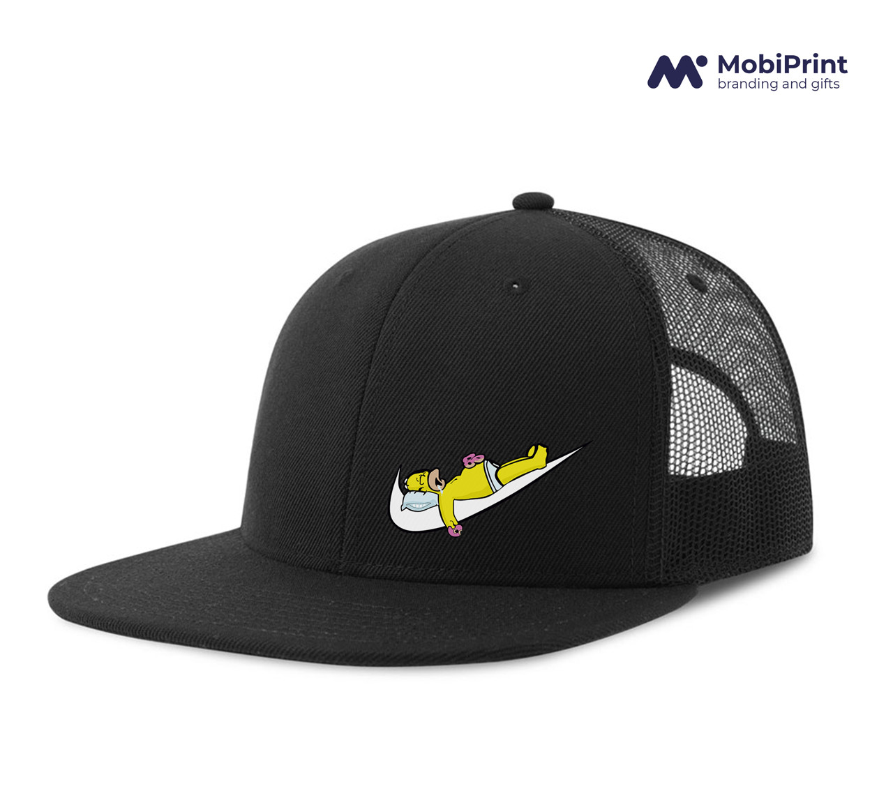 Кепка Snap Mesh з принтом Гомер Симпсоны Чорний