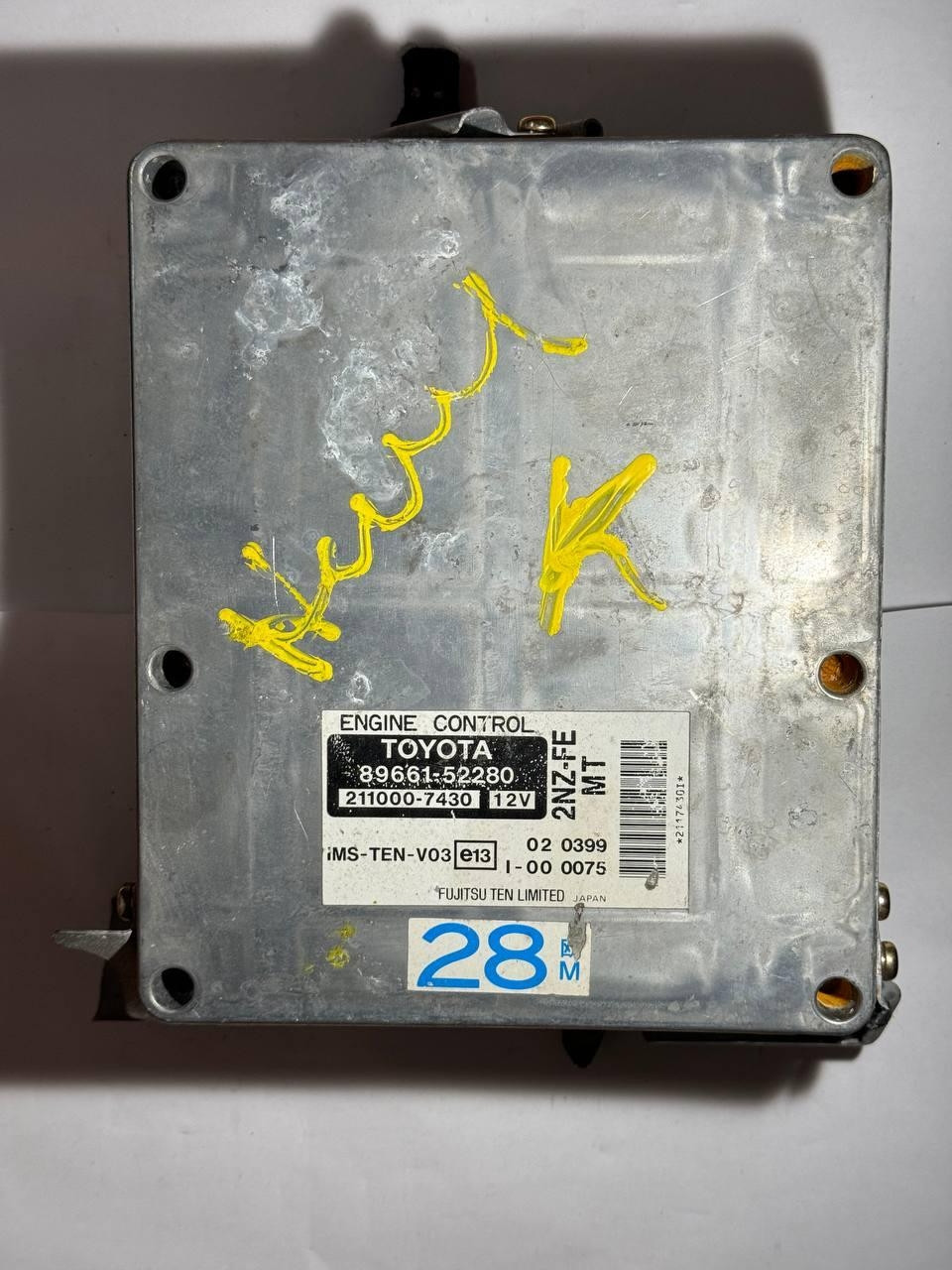 Електронний блок керування Toyota 12V 89661-52280 / 89661 52280 / 8966152280 / 21100-7430 / 21100 7430 / 211007430, фото 1