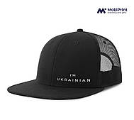 Кепка Snap Mesh з принтом Я – украинец Чорний