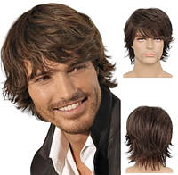 Перука чоловіча коротка шоколад, термоволокно DC 021-Brown
