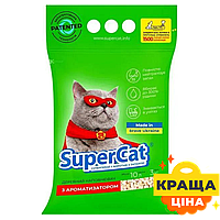 Наполнитель для кошачьего туалета SuperCat с ароматизатором Древесный впитывающий 3 кг (5 л) песок для котов