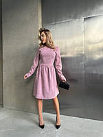 Прогулянкова сукня з мiкро-вельвета пудрового кольору 26740 SoC 42