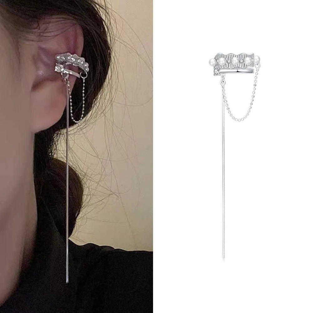 Набір біжутерія сережки-кліпси-кафи з медичної сталі JWER Style 10