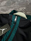 Легкий чоловічий спортивний костюм Jordan чорний Джордан кофта-анорак на блискавці без капюшона для бігу та відпочинку, фото 6
