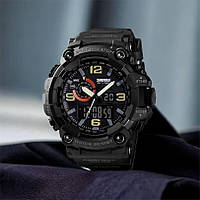 Фирменные спортивные часы SKMEI 1520BK, Часы для военнослужащих, Мужские WB-307 тактические часы