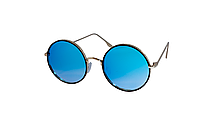Солнцезащитные женские очки 9302-4, круглые синие