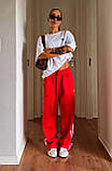 Жіночий літній спортивний костюм новинка 2024 Червоний, 46\48, фото 3