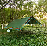 Тент водостійкий туристичний тент кемпінговий тент садовий 3x4м намети намети, фото 6