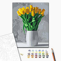 Картина по номерам "Букеты из желтых тюльпанов", "BS52639", 40x50 см