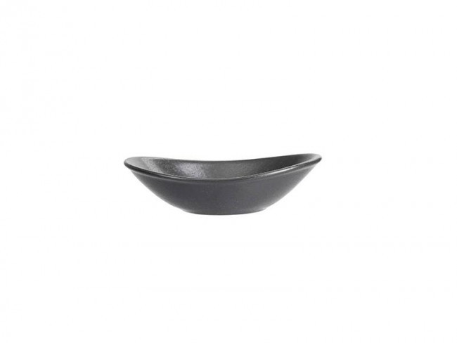 Чорний порцеляновий соусник Porland Black овальний 11 см (808110/Bl)