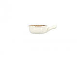 Бежевий порцеляновий соусник Porland Beige з ручкою 9 см (808111/B), фото 3