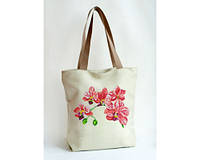 Літня текстильна сумка (шопер) під вишивку ТМ HappyBag Гілка орхідеї СТС-69