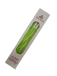 Свічки для торта "Хвилясті" 6 шт. САЛАТОВІ