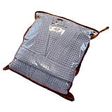 Халат сірий вафельний ( розмір L/50-52) велика клітина, фото 3