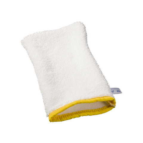 Рукавичка-моп для прибирання Ceran, біла з жовтою смужкою