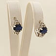 Сережки срібні із сапфіром Е-150, фото 6